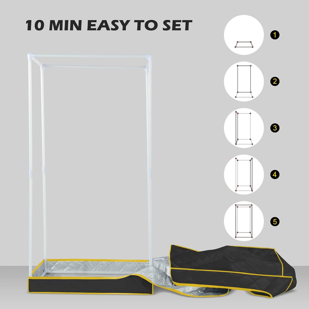 Portable Infrared Sauna, Full Size Far Infrared Sauna, One Person Sauna Tent, Separate Heating Foot Pad and Portable Sauna Chair Home Saunas for Relaxation Detox