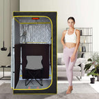 Portable Infrared Sauna, Full Size Far Infrared Sauna, One Person Sauna Tent, Separate Heating Foot Pad and Portable Sauna Chair Home Saunas for Relaxation Detox