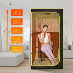 Portable Infrared Sauna, Full Size Far Infrared Sauna, One Person Sauna Tent, Separate Heating Foot Pad and Portable Sauna Chair Home Saunas for Relaxation Detox