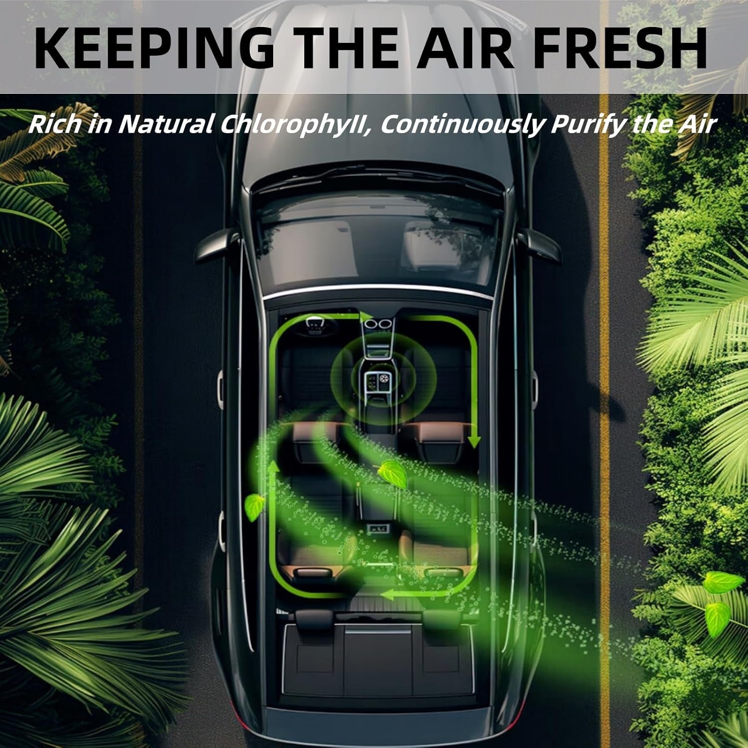 Smart Car Air Freshener Refill - 3 Pcs Long Lasting Aroma Replacement for Car Diffuser (Ocean)