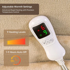 Heated Blanket Throw Size, Washable Heated Throw Blanket Electric, Electric Throw Blanket, Beige, 50" X 70", Blanket Warmer Heating Blanket Heat Warming Blanket Electric Blanket Throw Heater