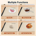 Electric Warming Tray Food Warmer Plate Foldable Portable Smart Food Fast Heating Mat Electric Warming Tray with 3 Tem Setting