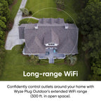 Smart Home Smart Indoor/Outdoor Plug, Wifi Enabled, Black