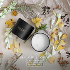 3 Wick Candle, Bergamot & Jasmine Large Christmas Scented Candles | Soy Candles | Holiday Candle Gifts for Women and Men | Home Fragrance | Aromatherapy | 14.5 Oz, 45 Hour Burn