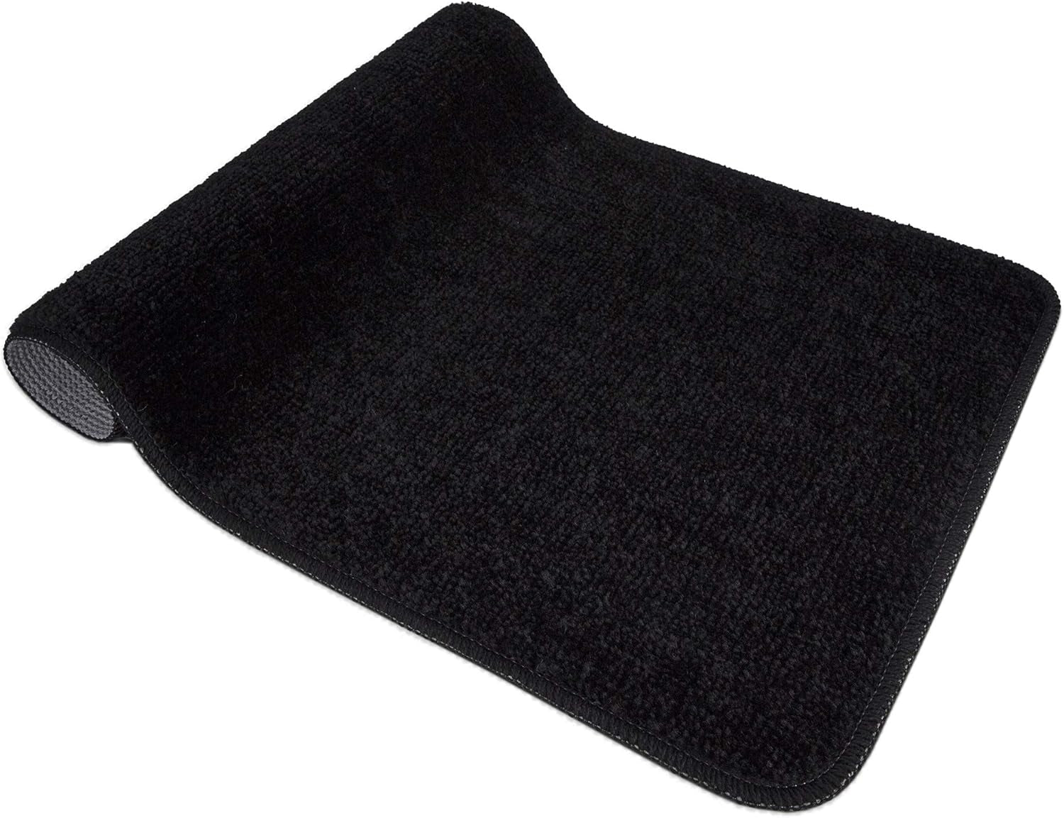 Machine Washable Seashell Design Non-Slip Rubberback 3PCS Bath Rug Set for Bathroom, 3 Piece - 18" X 30"/18" X 19"/18" X 18", Black