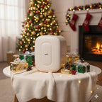 Mini Fridge, Professional Skincare Fridge, Mini Cosmetics Makeup Fridge, Compact Fridge 5 Liter (Cream White)